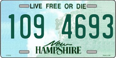 NH license plate 1094693