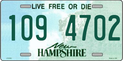 NH license plate 1094702