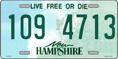 NH license plate 1094713