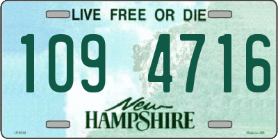 NH license plate 1094716