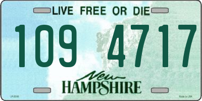 NH license plate 1094717