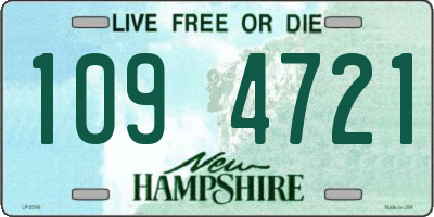 NH license plate 1094721