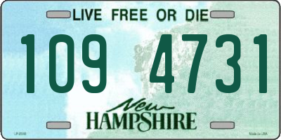 NH license plate 1094731
