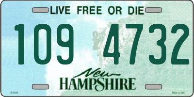 NH license plate 1094732
