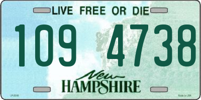 NH license plate 1094738