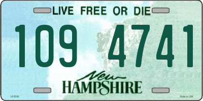 NH license plate 1094741
