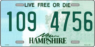 NH license plate 1094756