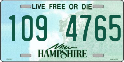 NH license plate 1094765