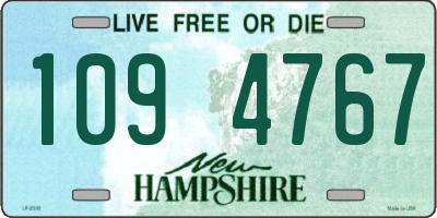 NH license plate 1094767