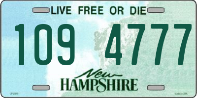 NH license plate 1094777