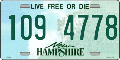 NH license plate 1094778