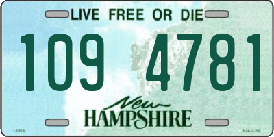 NH license plate 1094781