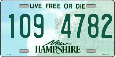 NH license plate 1094782