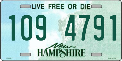NH license plate 1094791