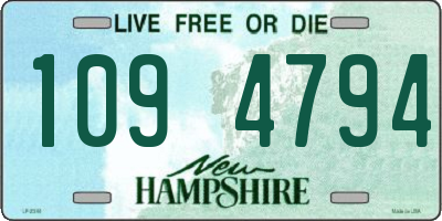 NH license plate 1094794