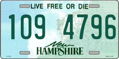 NH license plate 1094796