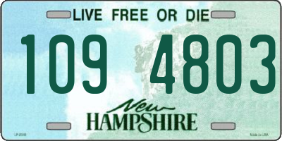 NH license plate 1094803