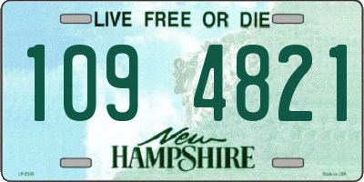 NH license plate 1094821