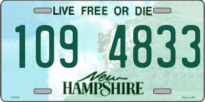 NH license plate 1094833