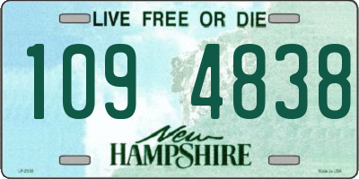 NH license plate 1094838