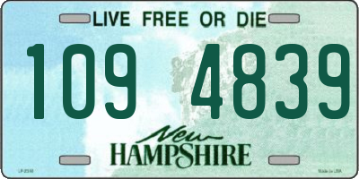 NH license plate 1094839
