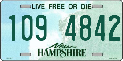 NH license plate 1094842