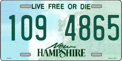 NH license plate 1094865