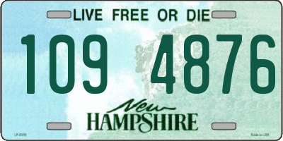 NH license plate 1094876