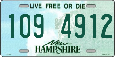 NH license plate 1094912