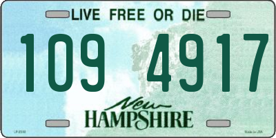 NH license plate 1094917