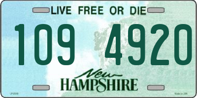 NH license plate 1094920
