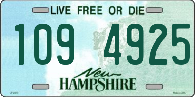 NH license plate 1094925