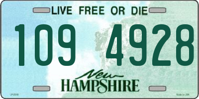 NH license plate 1094928