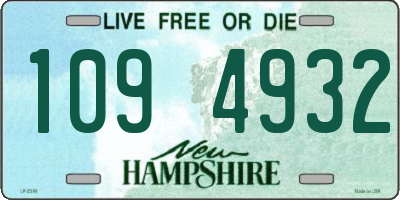 NH license plate 1094932