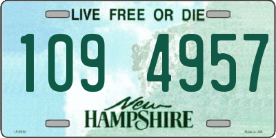 NH license plate 1094957