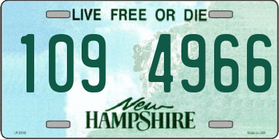 NH license plate 1094966