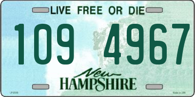 NH license plate 1094967
