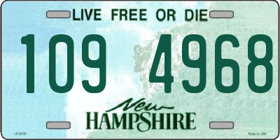 NH license plate 1094968