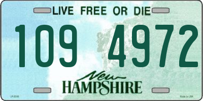NH license plate 1094972