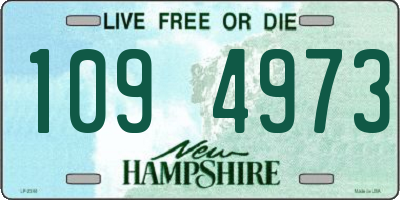 NH license plate 1094973