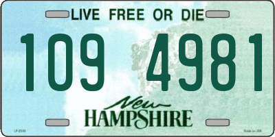 NH license plate 1094981