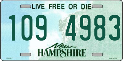 NH license plate 1094983