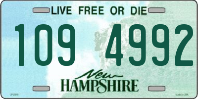 NH license plate 1094992