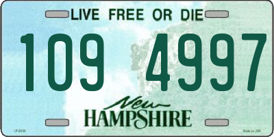 NH license plate 1094997