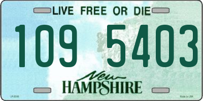 NH license plate 1095403