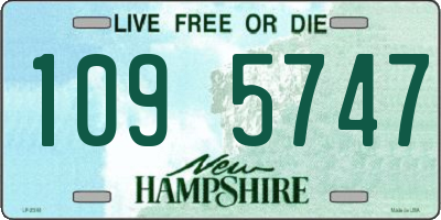 NH license plate 1095747