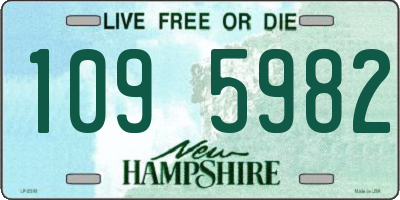 NH license plate 1095982