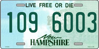 NH license plate 1096003
