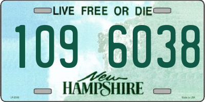 NH license plate 1096038