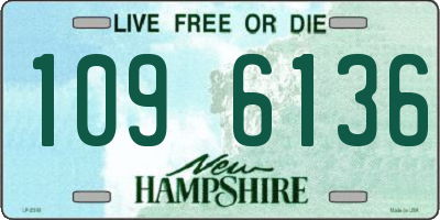 NH license plate 1096136